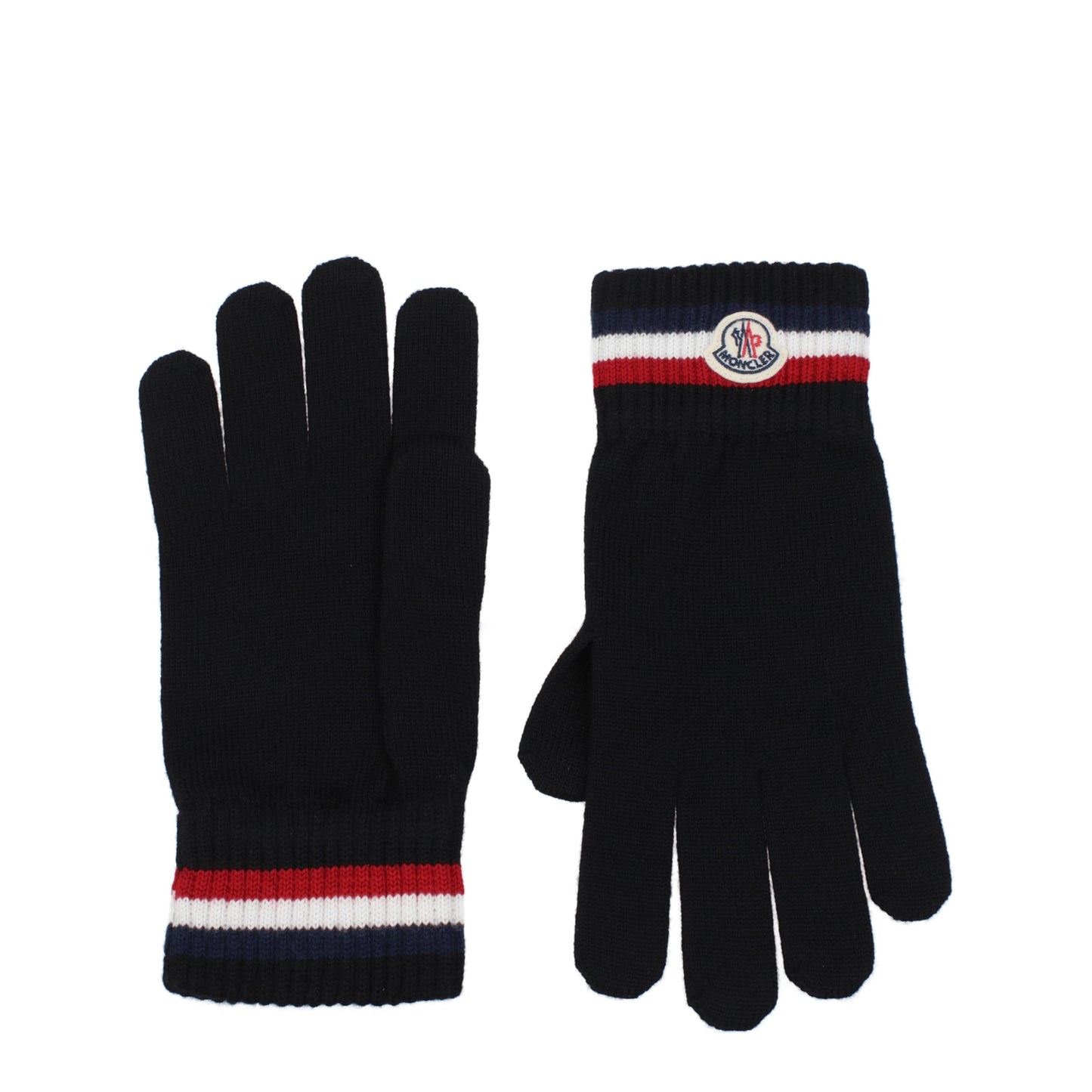 Moncler Gloves Men Virgin Wool Black