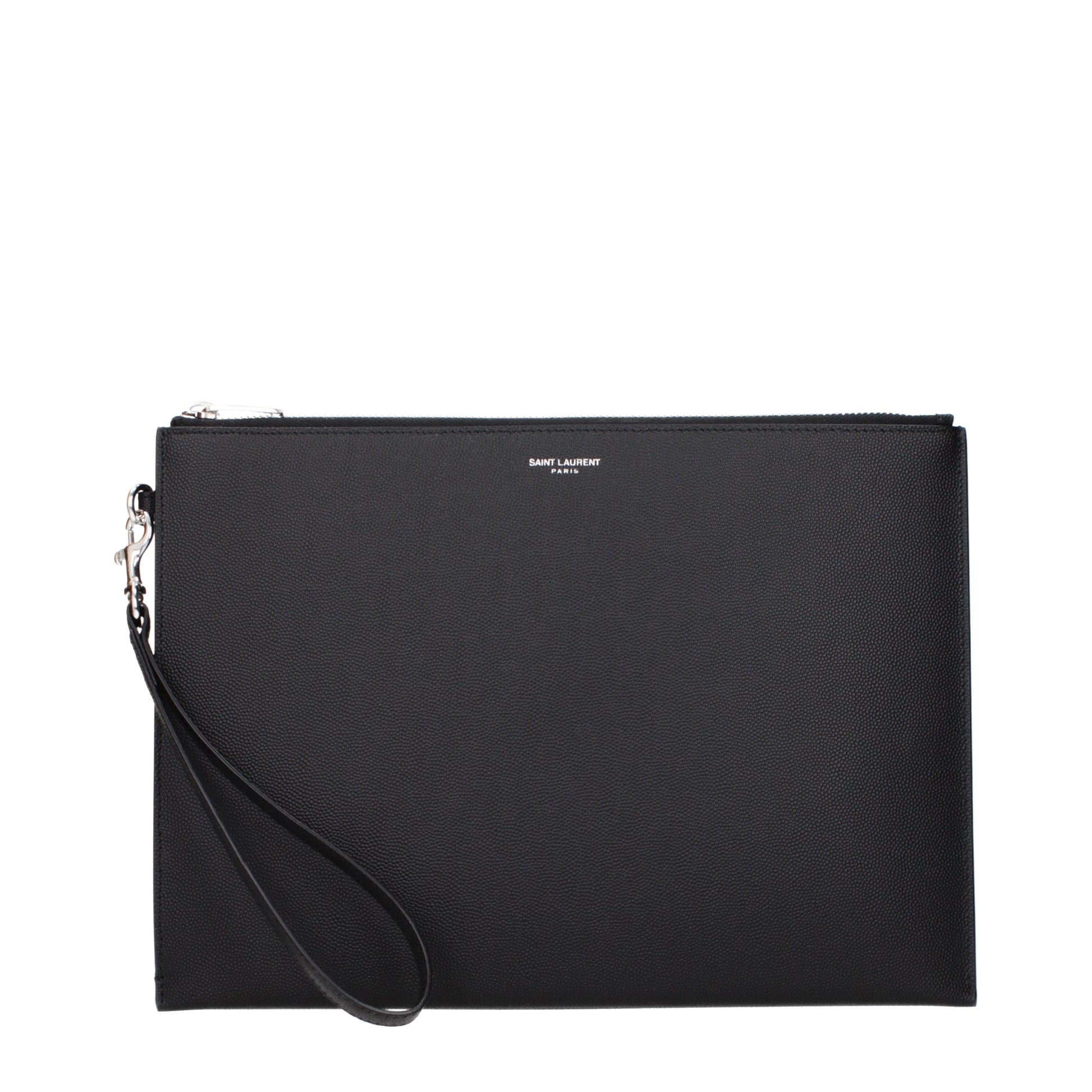 Saint Laurent Clutches Men Leather Black