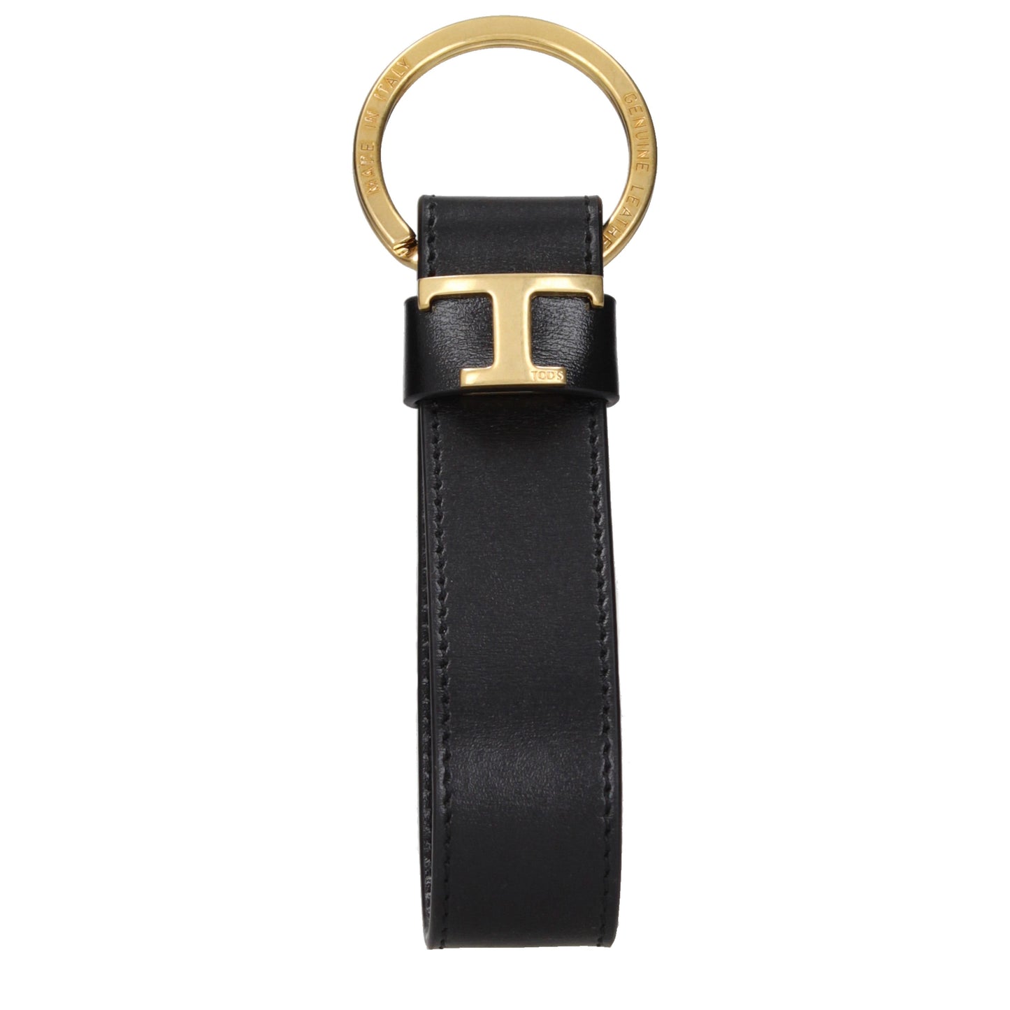 Tod's Keychain Men Leather Black