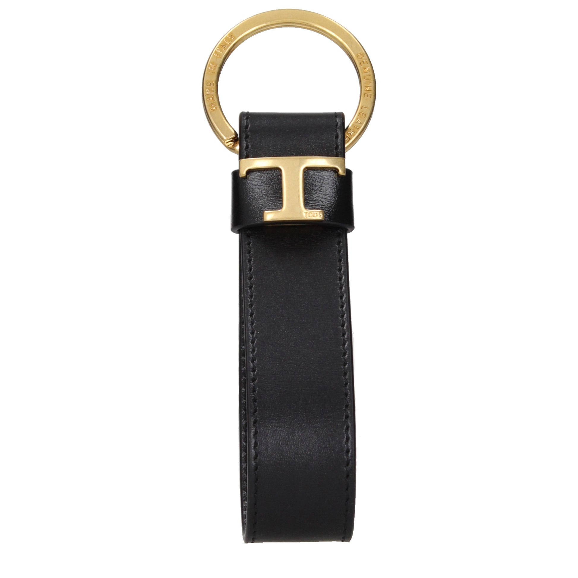 Tod's Keychain Men Leather Black
