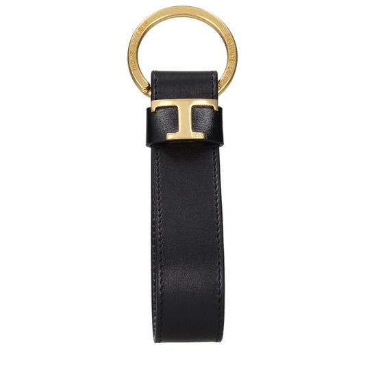 Tod's Keychain Men Leather Black