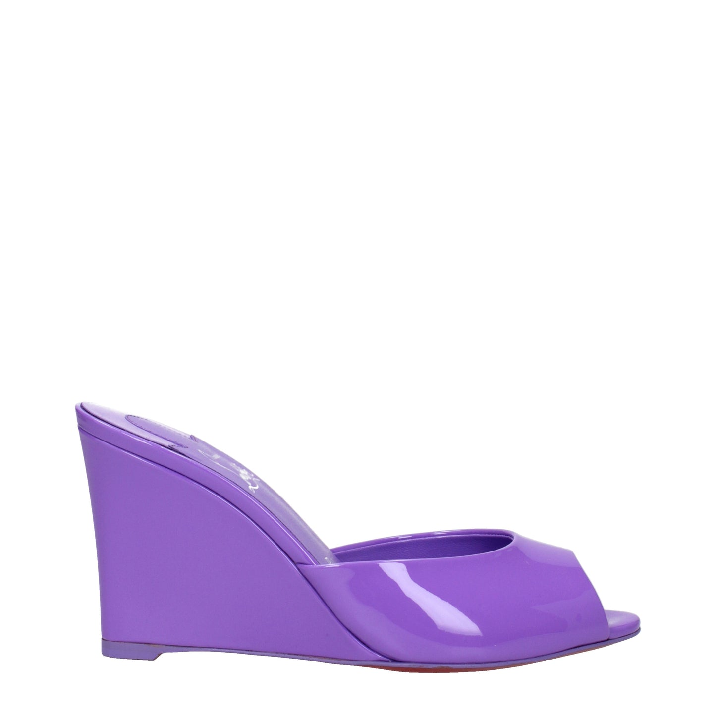 Louboutin Women's Wedges Patent Leather Violet