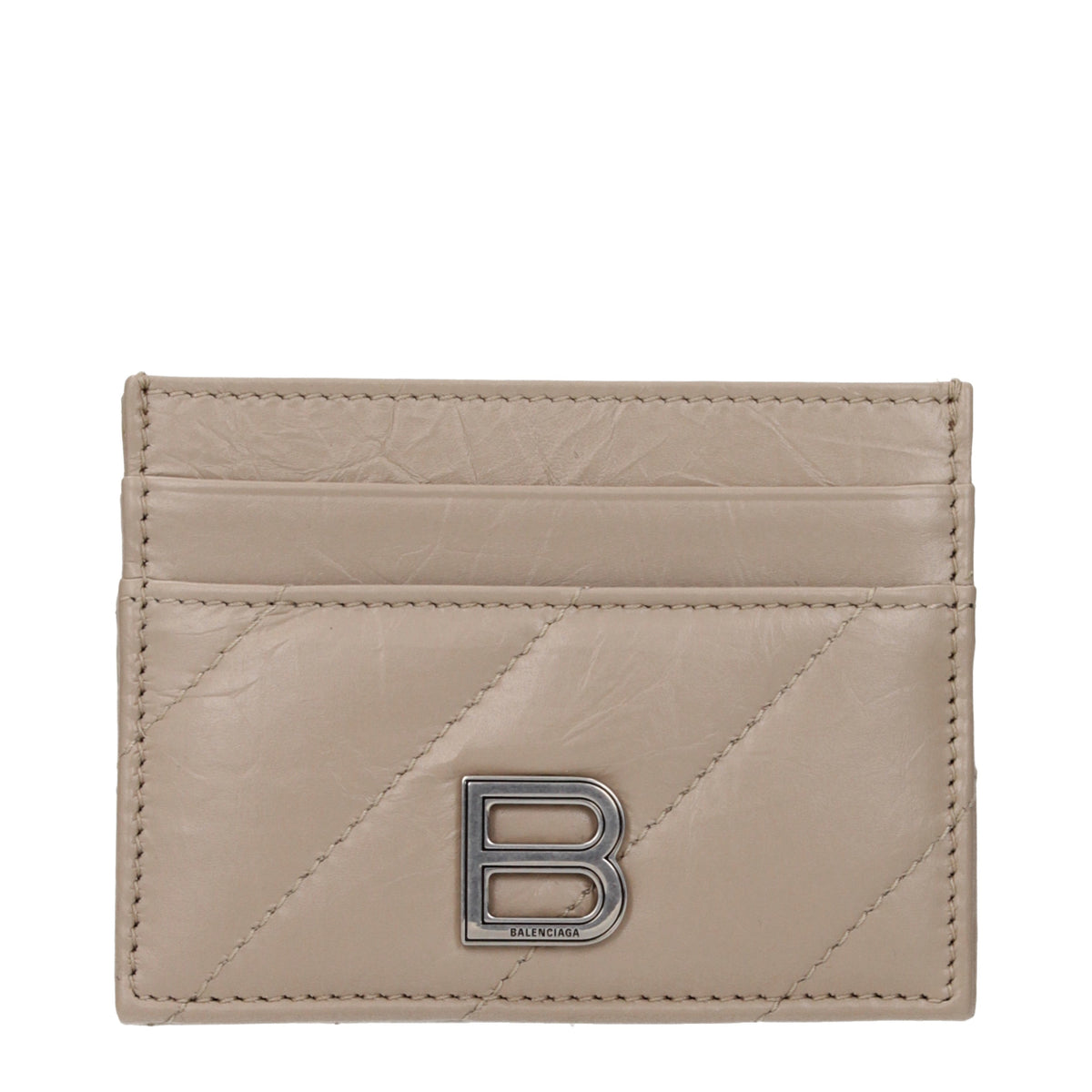 Balenciaga Document Holders Women Leather Beige/Taupe