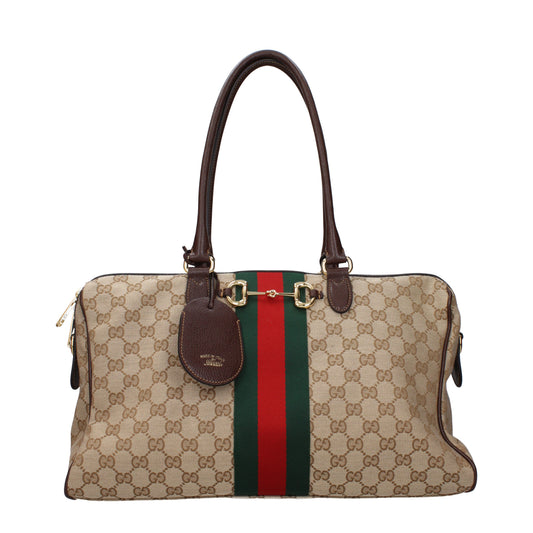 Gucci Shoulder Bags Women Fabric  Beige/Brown