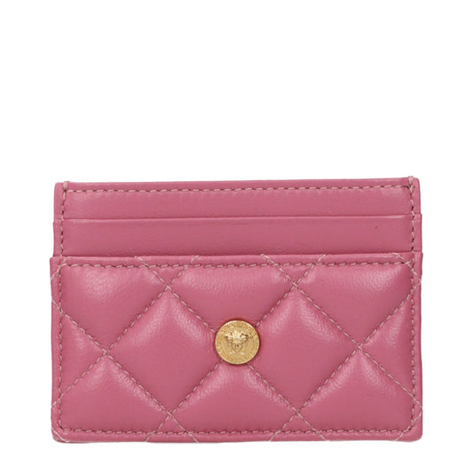 Versace Document Holders Women Leather Pink/Strawberry