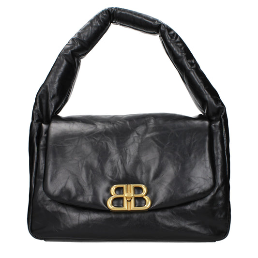 Balenciaga Handbags Women Leather Black