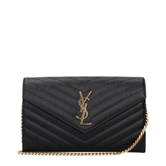 Saint Laurent Clutches Women Leather Black