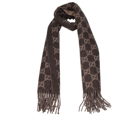Gucci Scarves Men Cashmere Brown/Beige