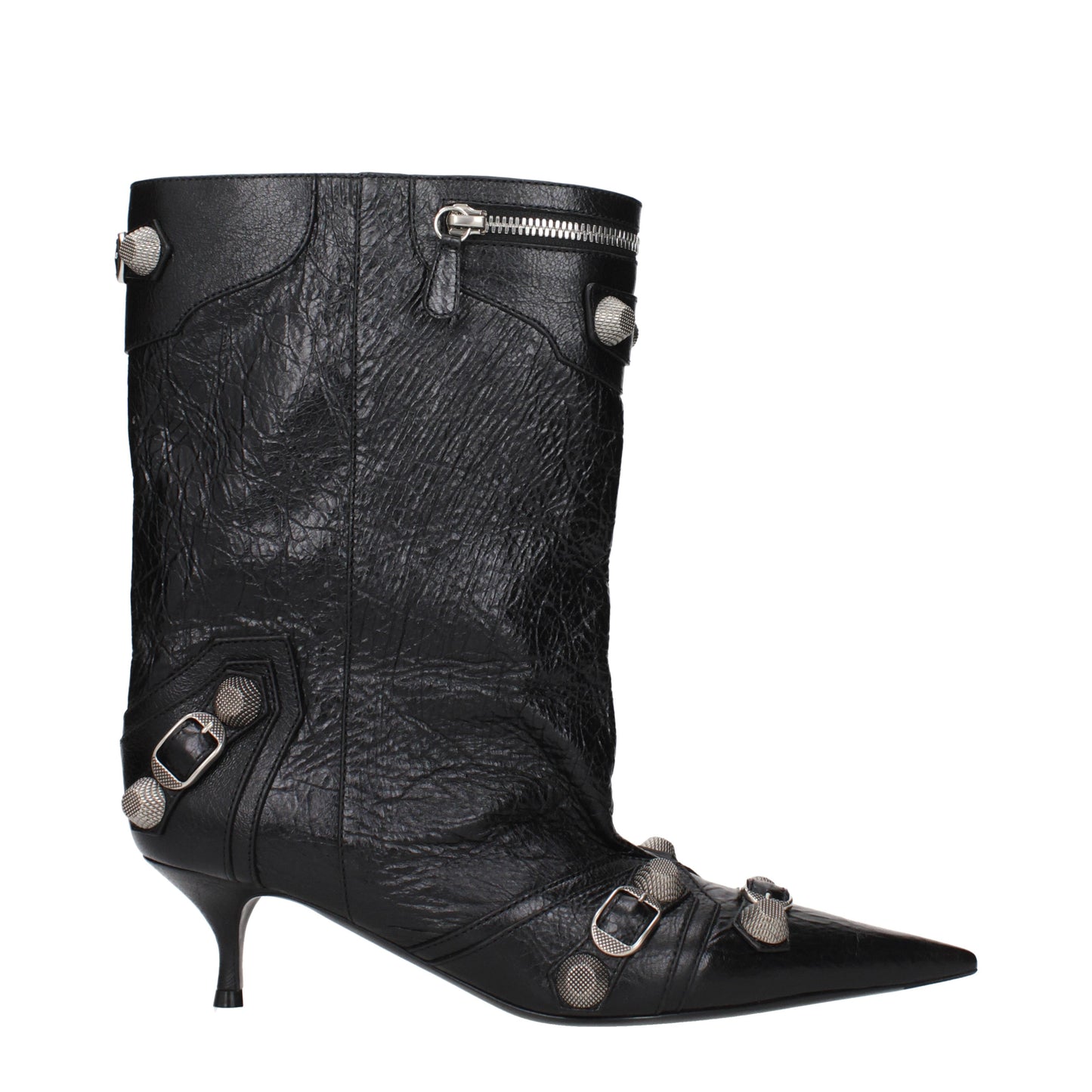 Balenciaga Ankle Boots Women Leather Black