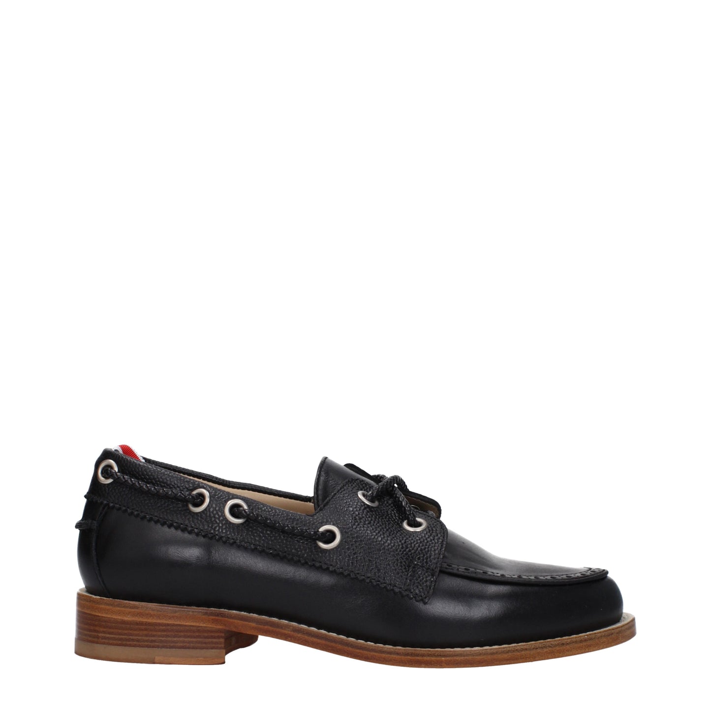 Thom Browne Men's Loafers in Leather Black