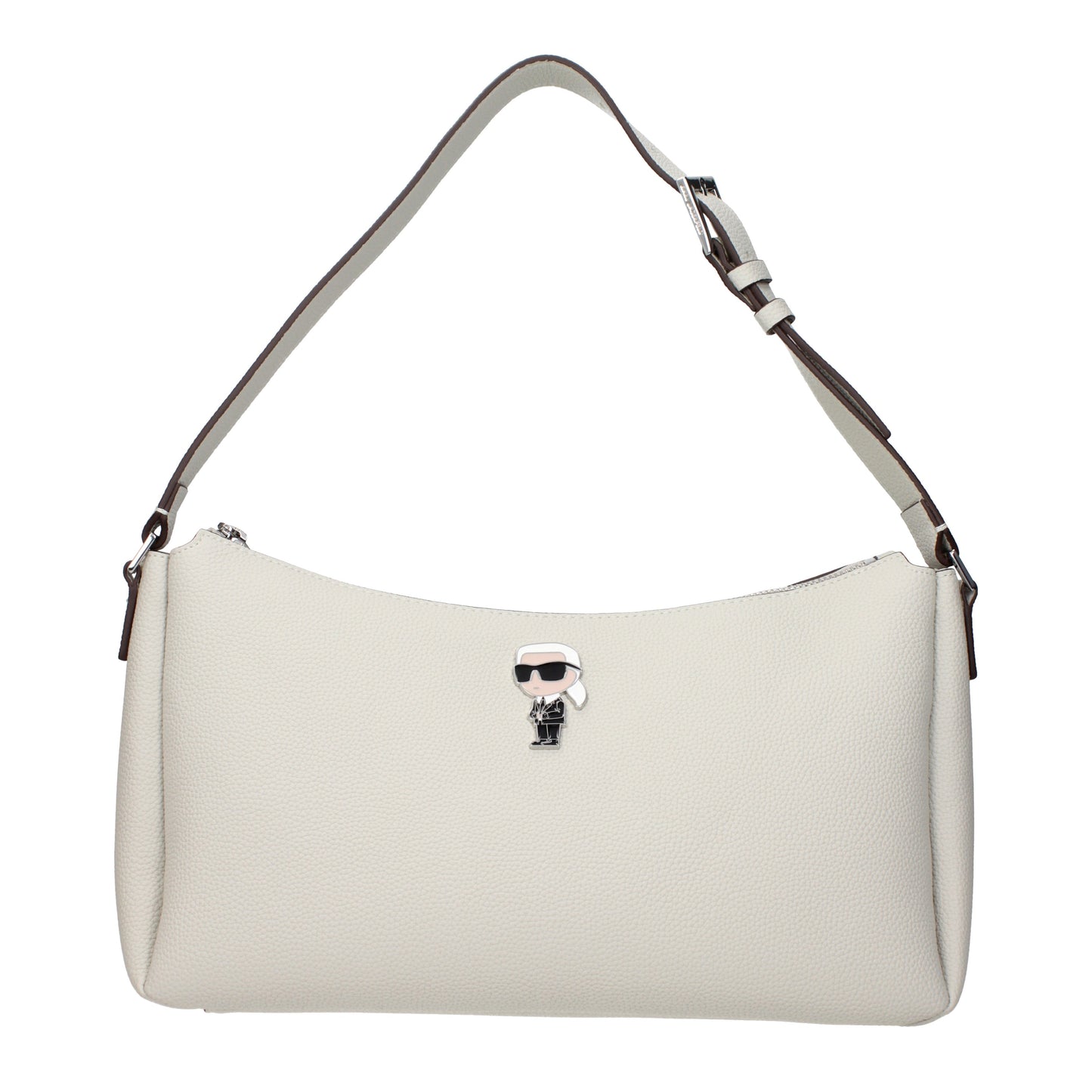 Karl Lagerfeld Shoulder Bags Women Leather Gray/Cement