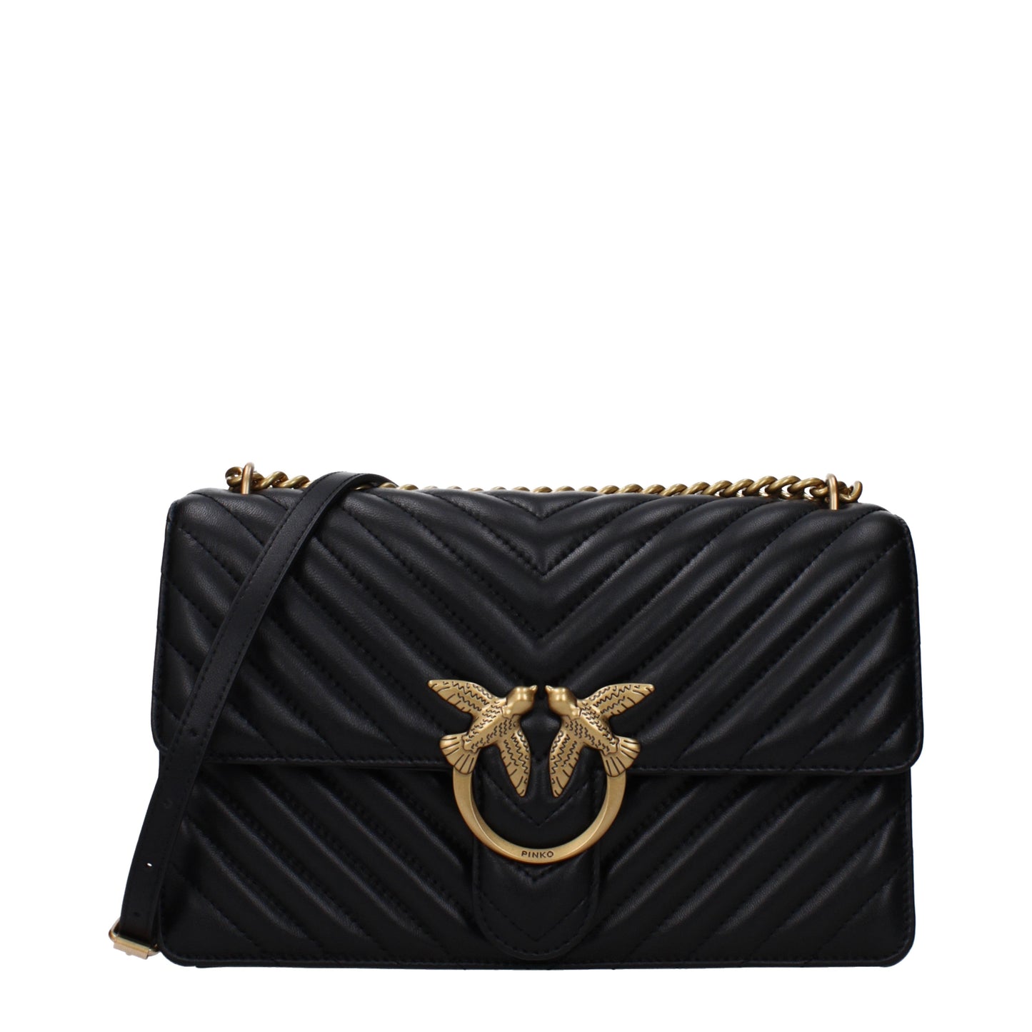 Pinko Crossbody Bags Women Leather Black