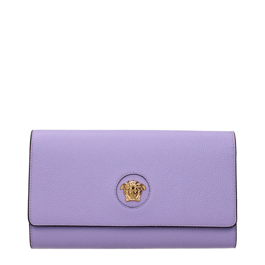 Versace Clutches Women Leather Violet/Lilac