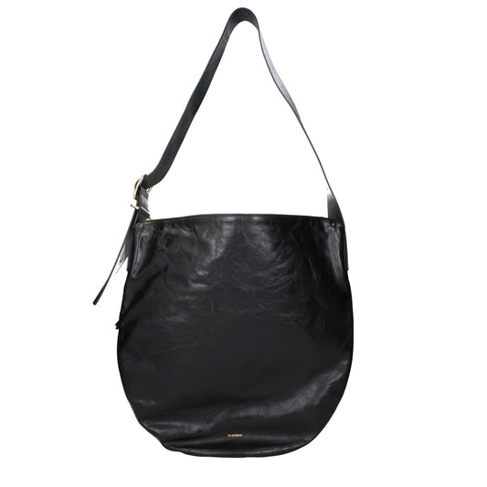 Jil Sander Crossbody Bags Women Leather Black