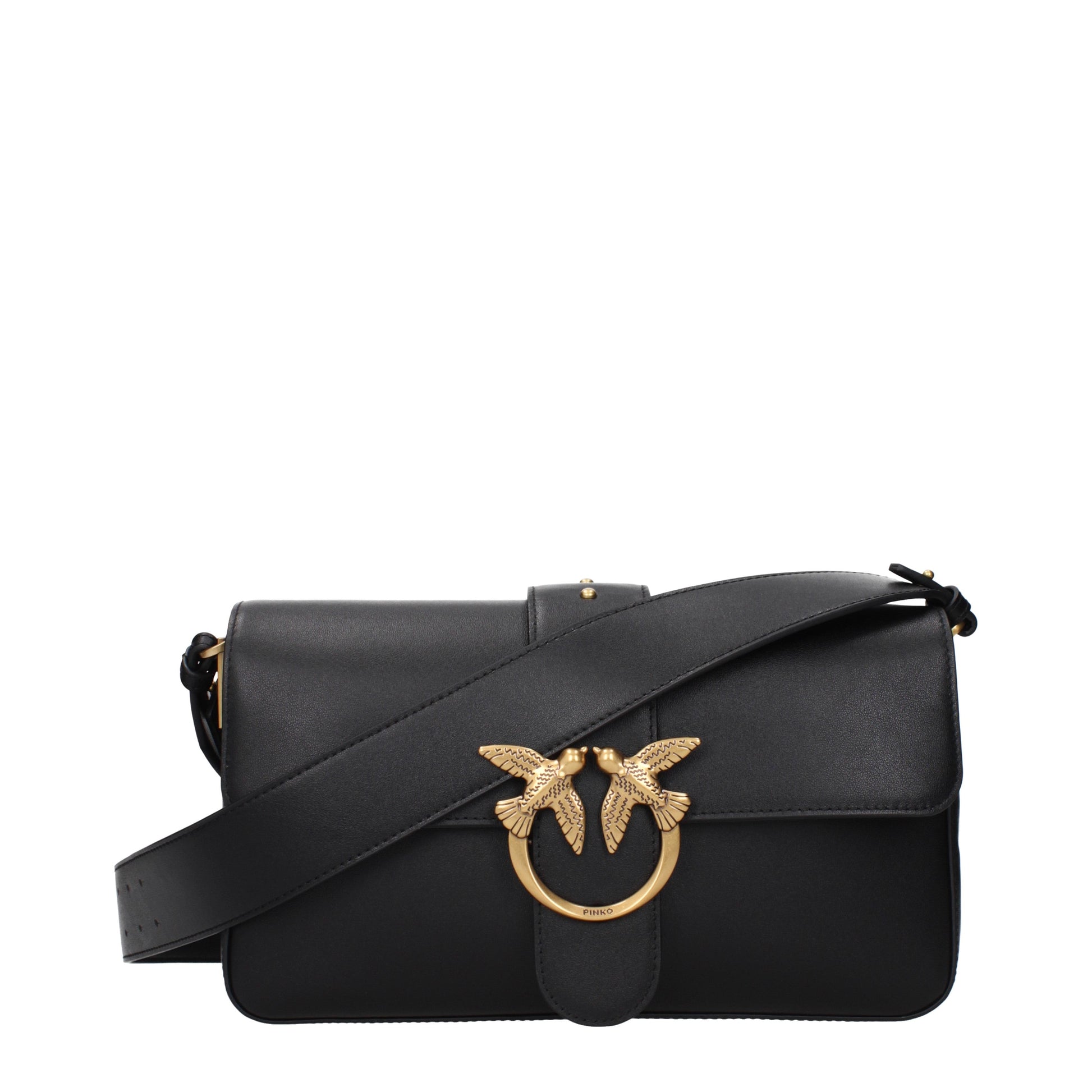 Pinko Shoulder Bags Women Leather Black/Gold