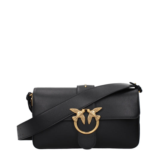 Pinko Shoulder Bags Women Leather Black/Gold