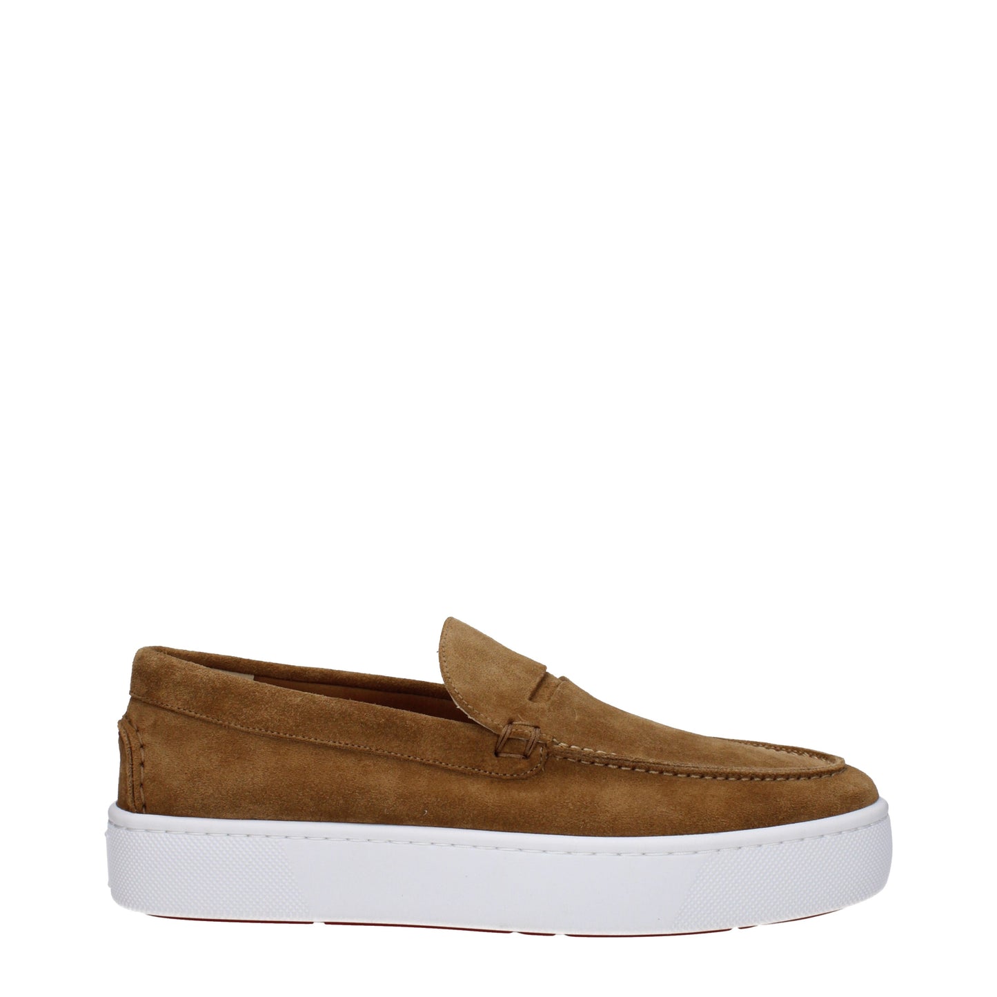 Louboutin Men's Loafers in Suede Brown