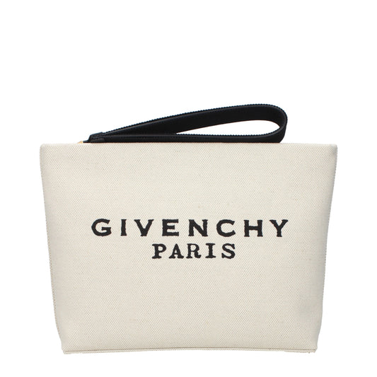 Givenchy Clutches Women Fabric  Beige/Black