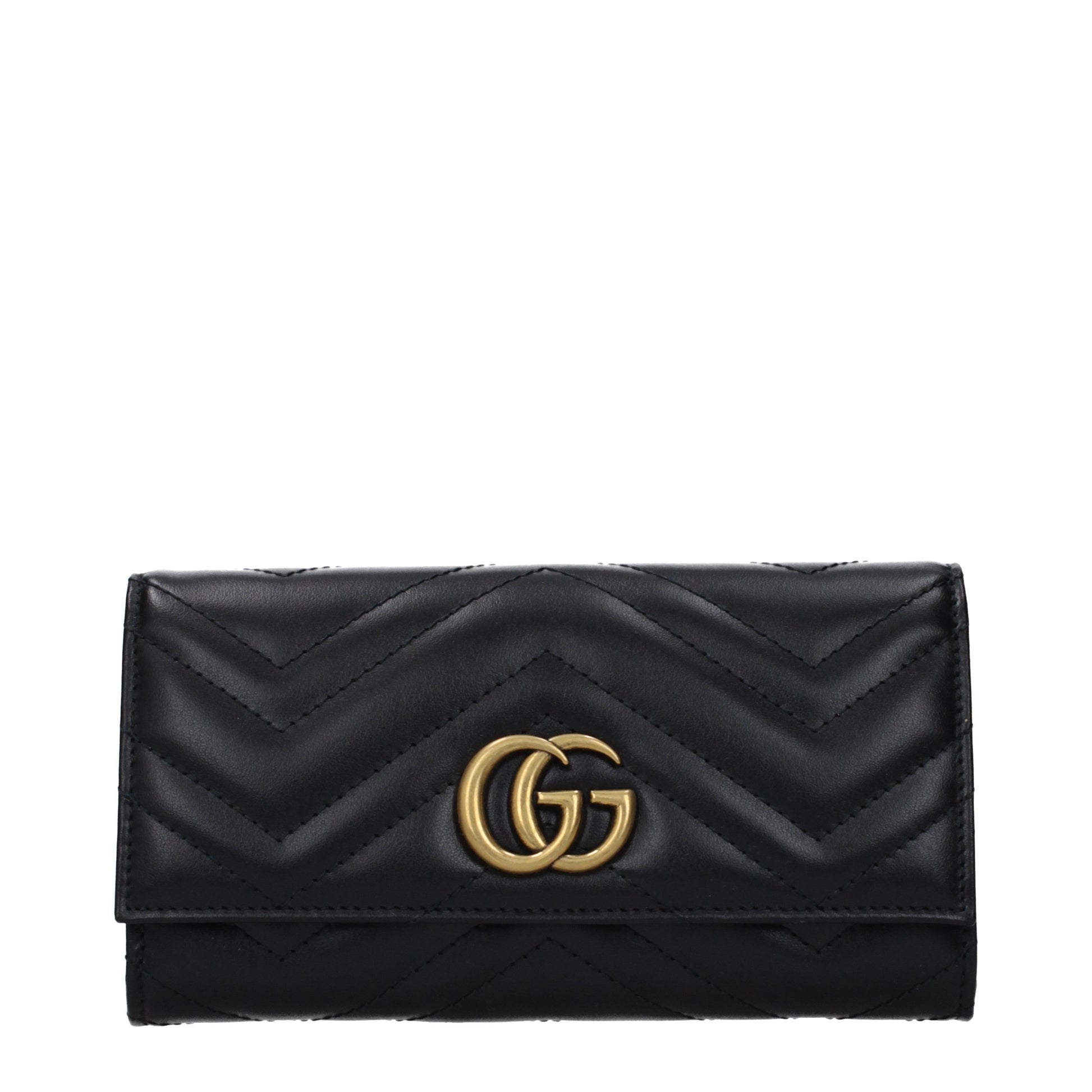 Gucci Wallets Women Leather Black