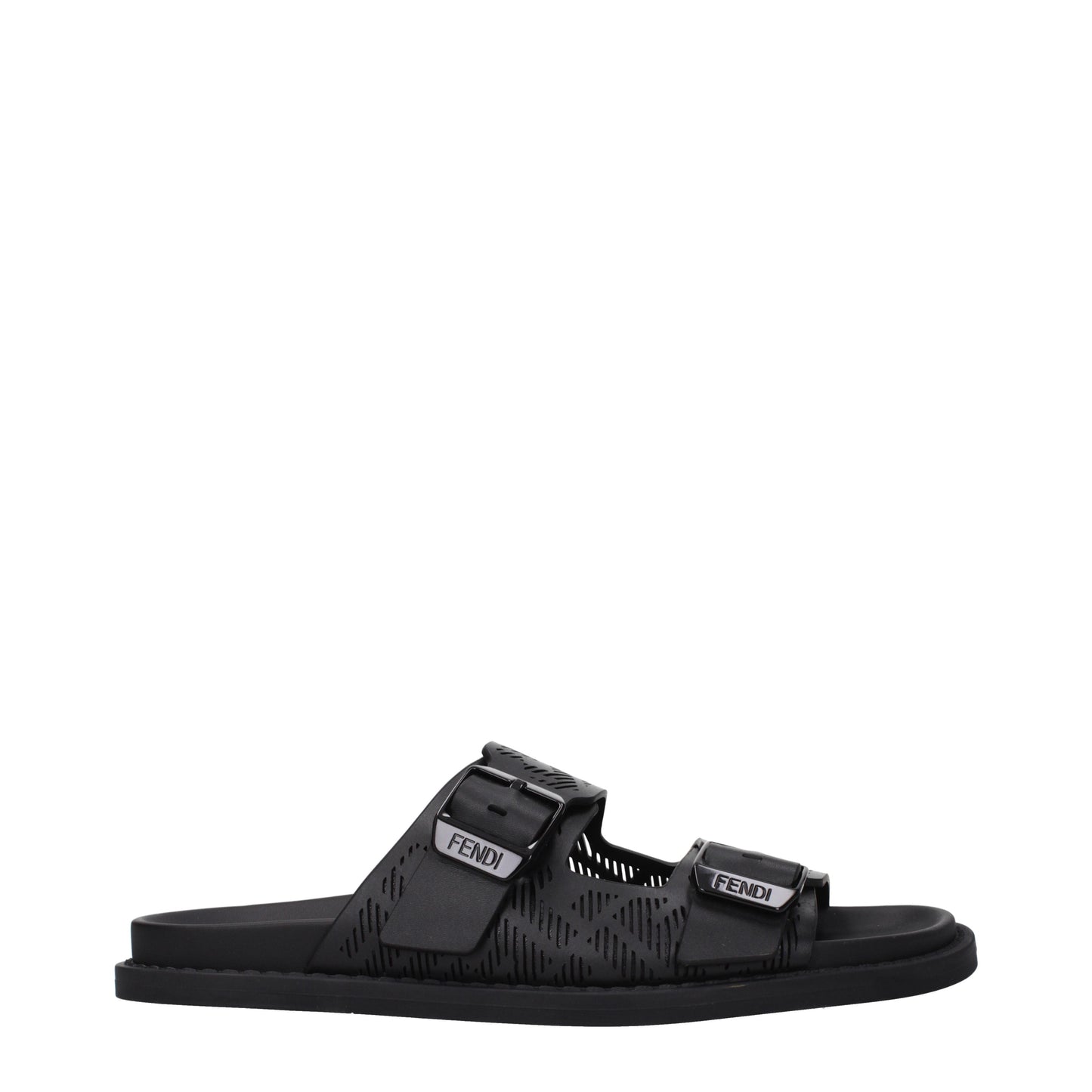 Fendi Sandals & Slippers Men Leather Black