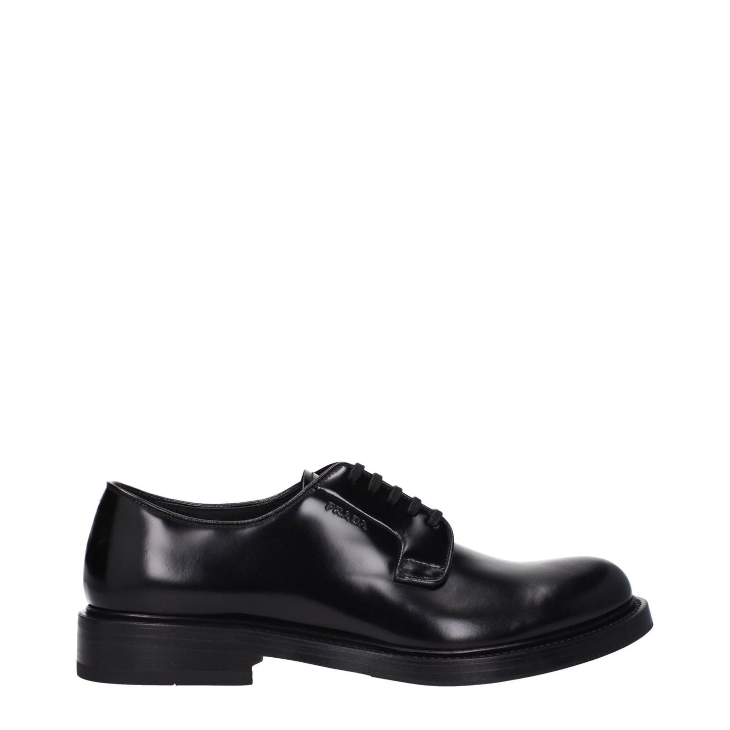 Prada Men's Lace ups in Leather Black