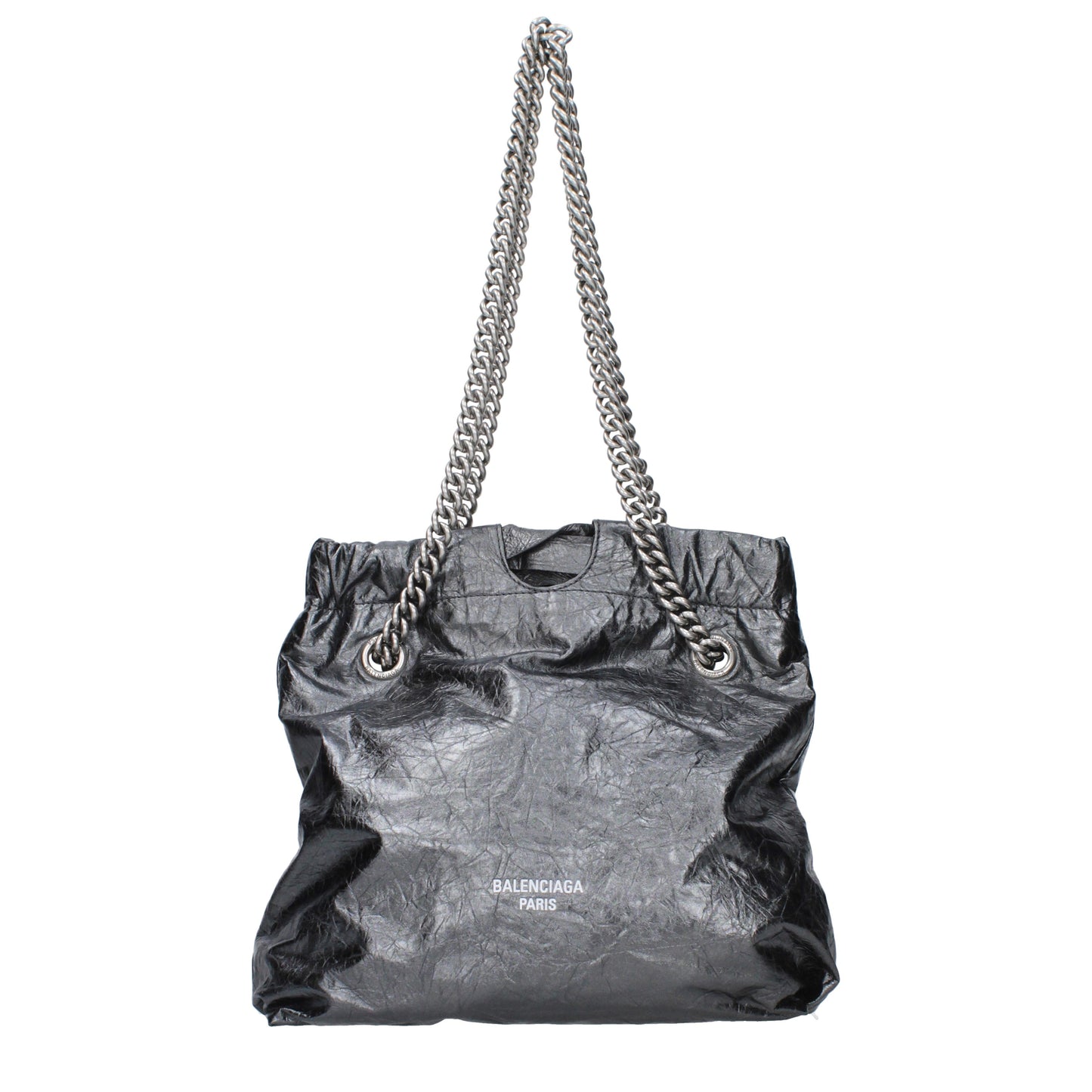 Balenciaga Shoulder Bags Women Leather Gray/Steel