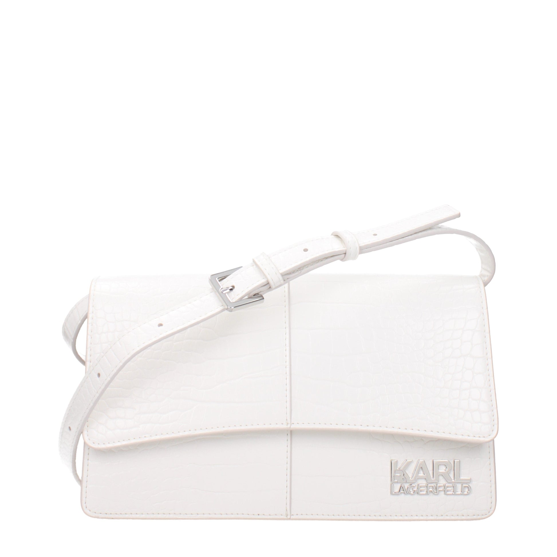 Karl Lagerfeld Crossbody Bags Women Polyurethane White/Off White