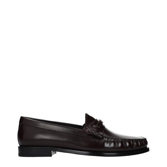 Celine Loafers Men Leather Brown/Dark Brown