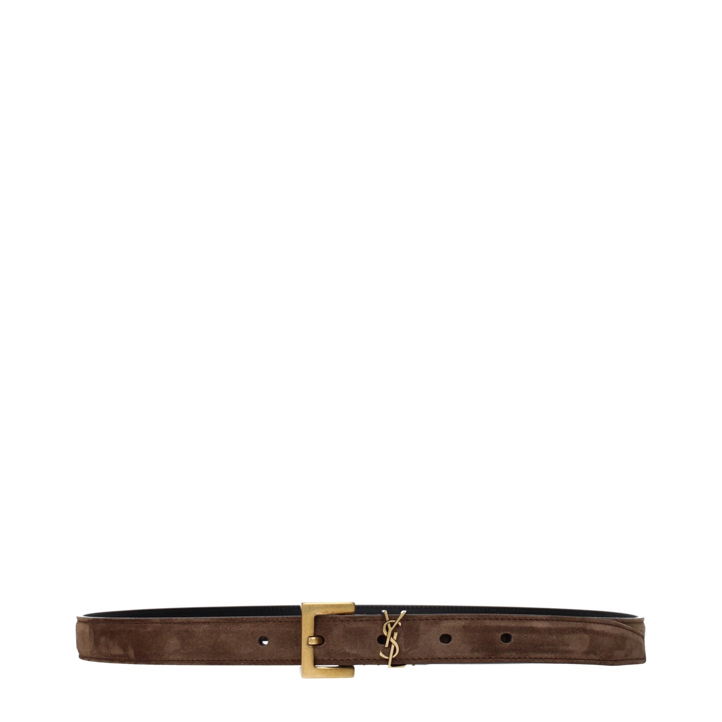 Saint Laurent Belts Women Suede Brown