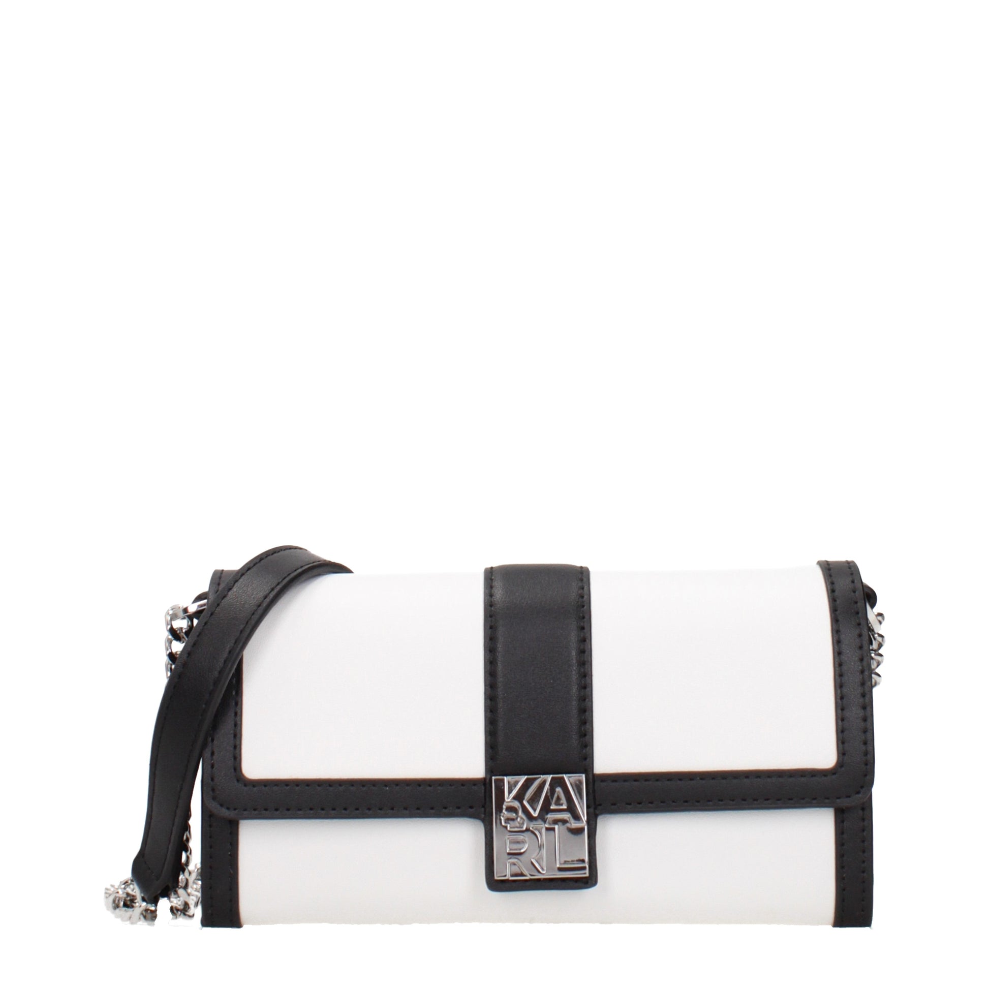 Karl Lagerfeld Clutches Women Leather White/Black