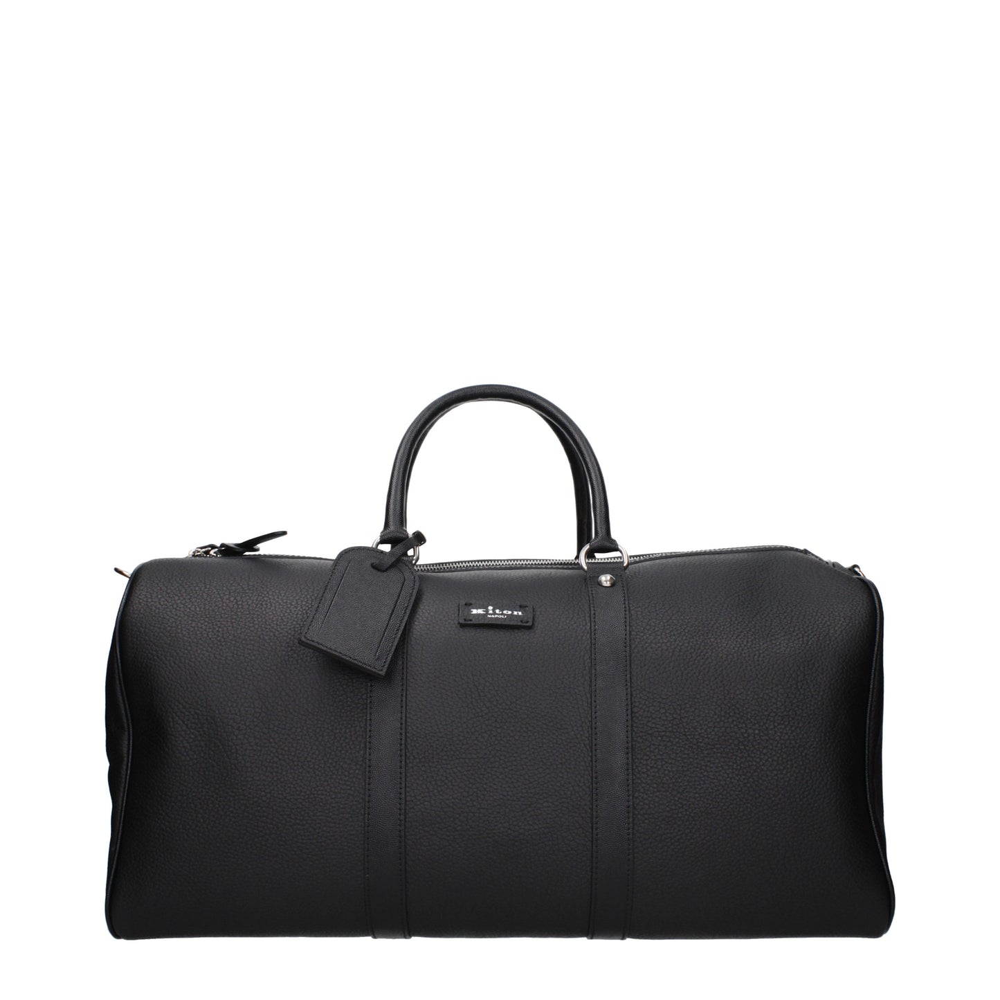 Kiton Travel Bags Men Leather Black