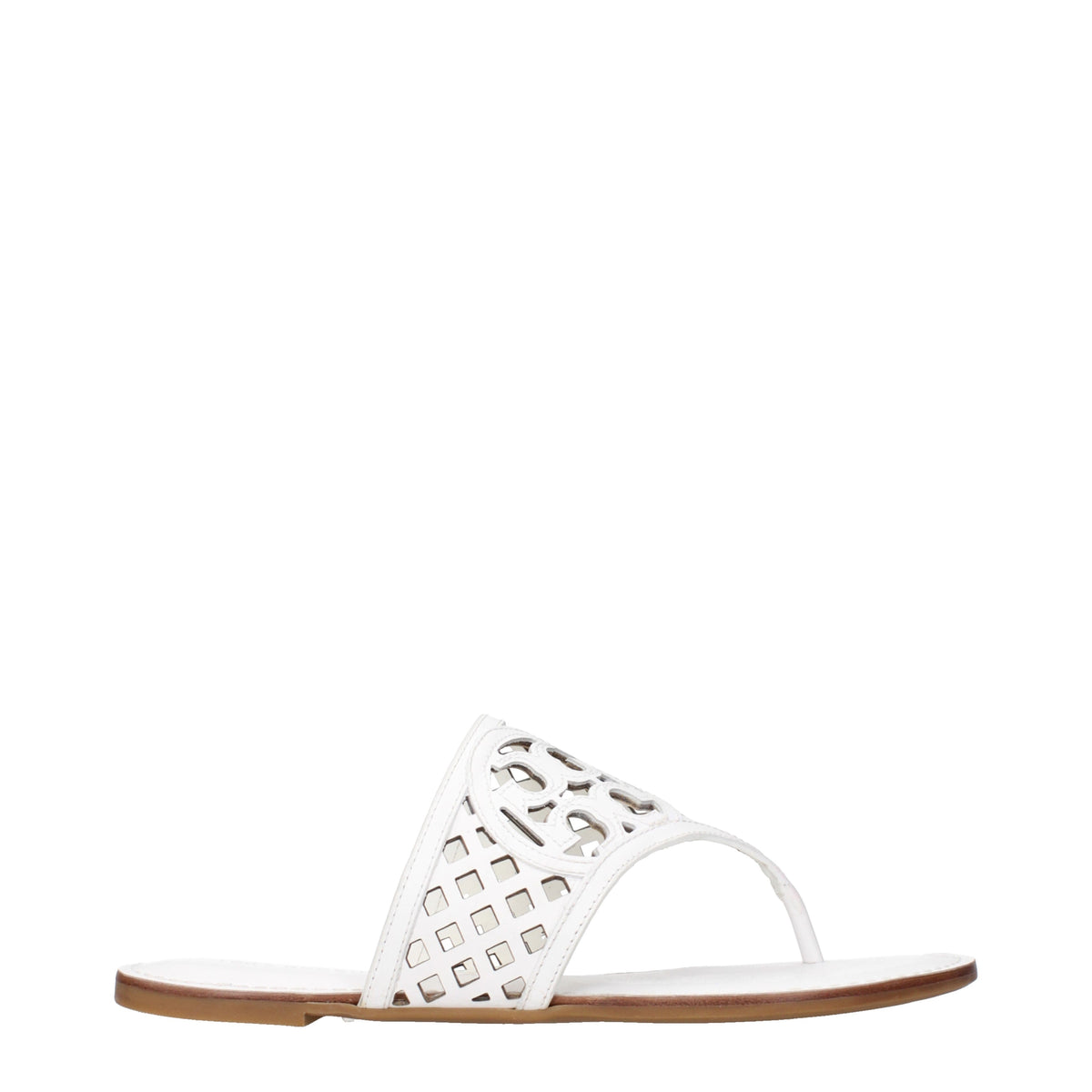 Tory Burch Flip Flops Women Leather White