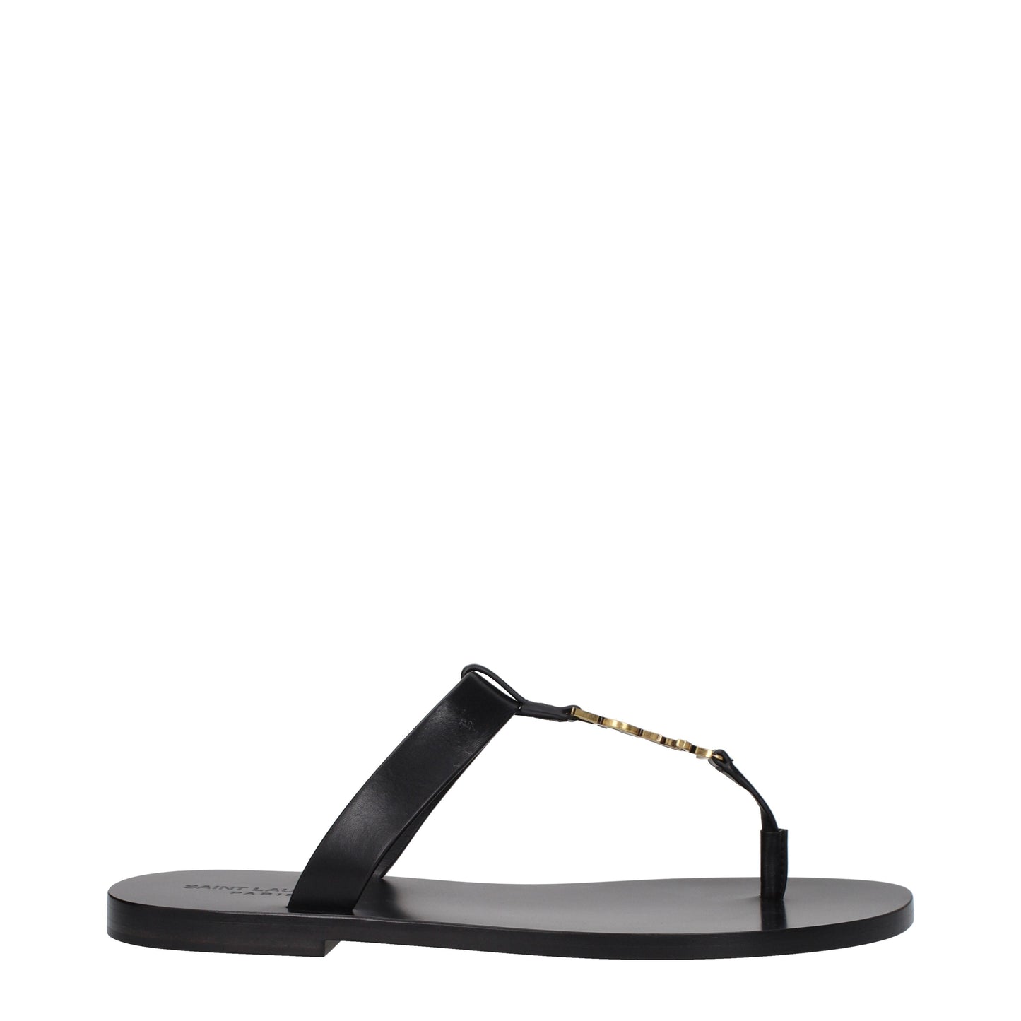 Saint Laurent Men's Sandals in Leather Black