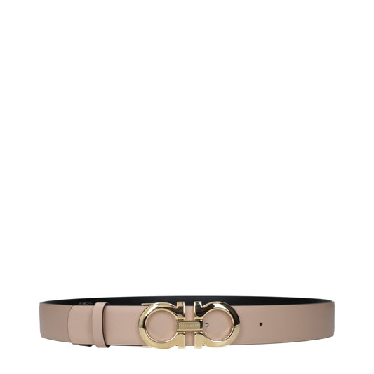 Ferragamo Belts Women Leather Beige/Black