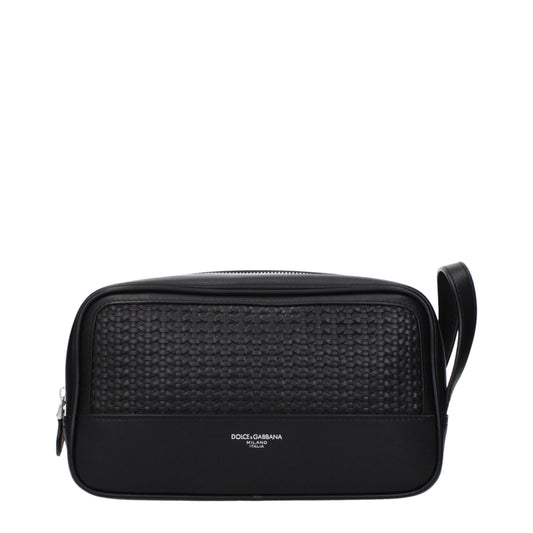 Dolce&Gabbana Beauty Case Men Leather Black