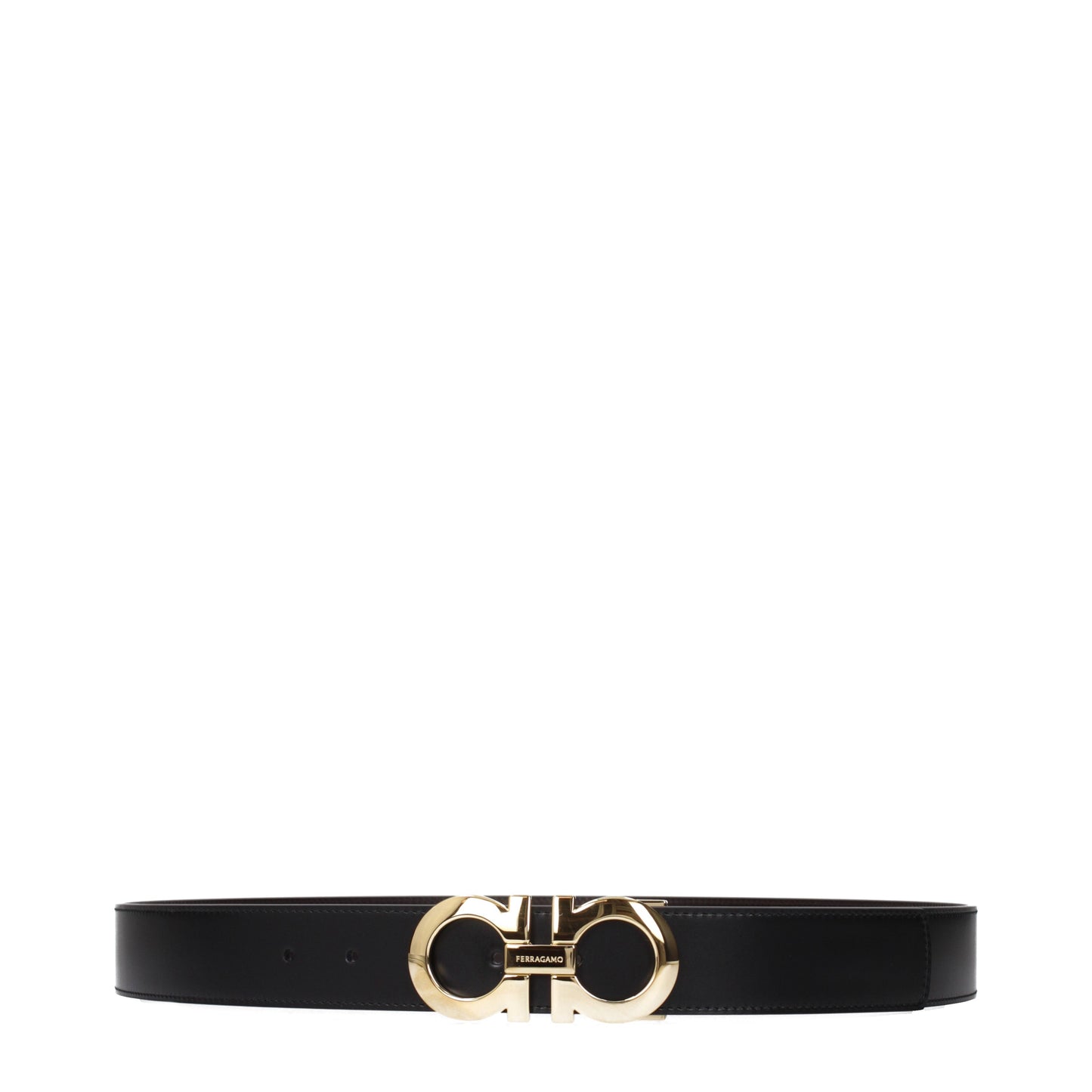 Salvatore Ferragamo Belts Men Leather Black/Hickory