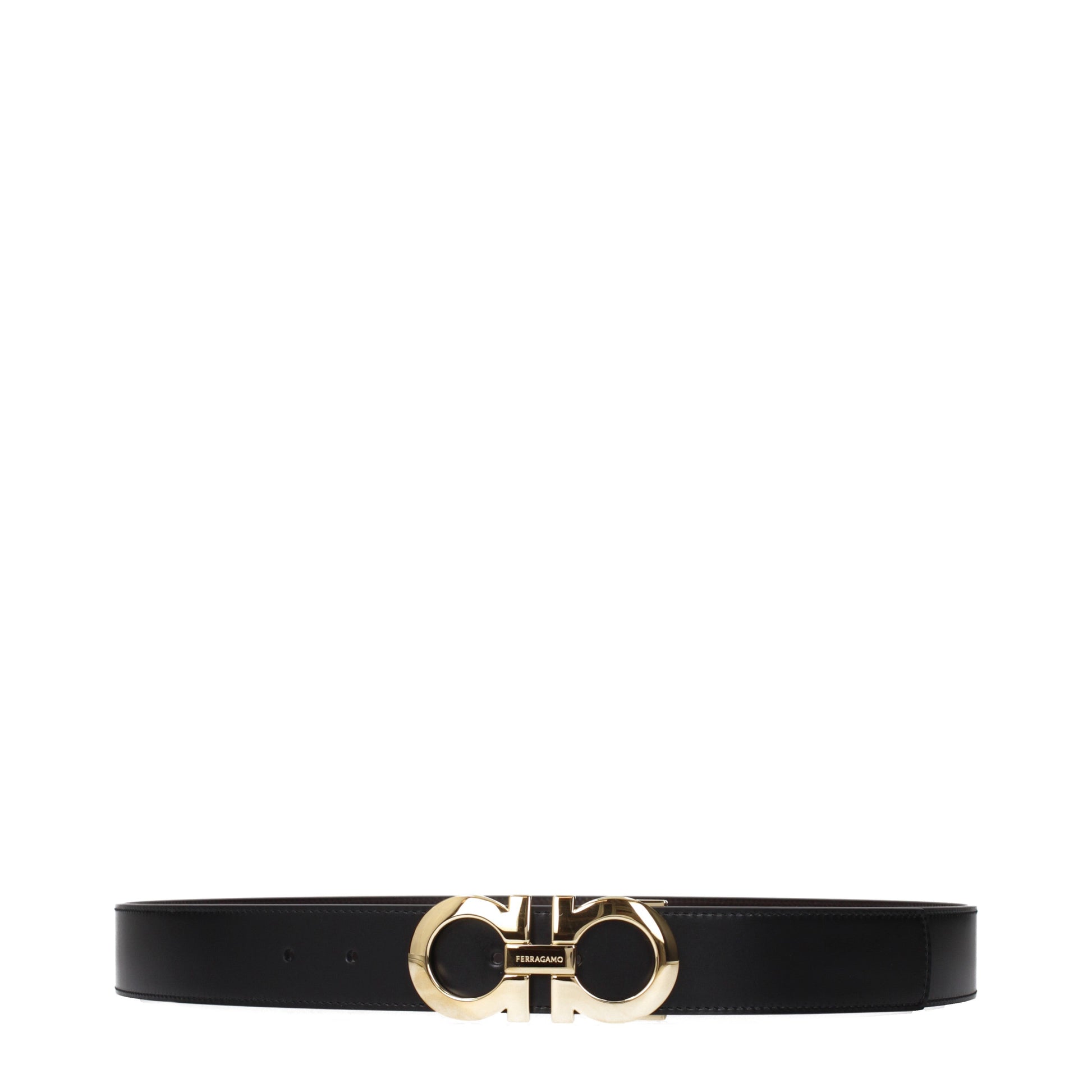 Salvatore Ferragamo Belts Men Leather Black/Hickory