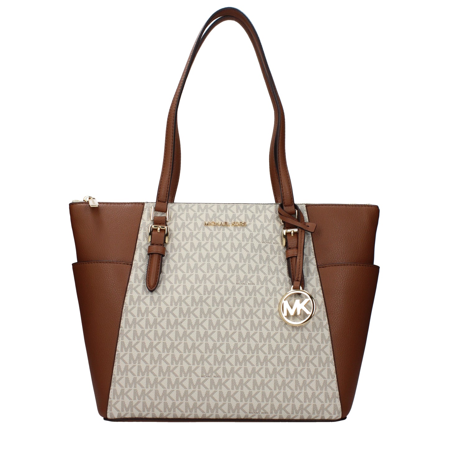Michael Kors Shoulder Bags Women Leather Beige/Brown
