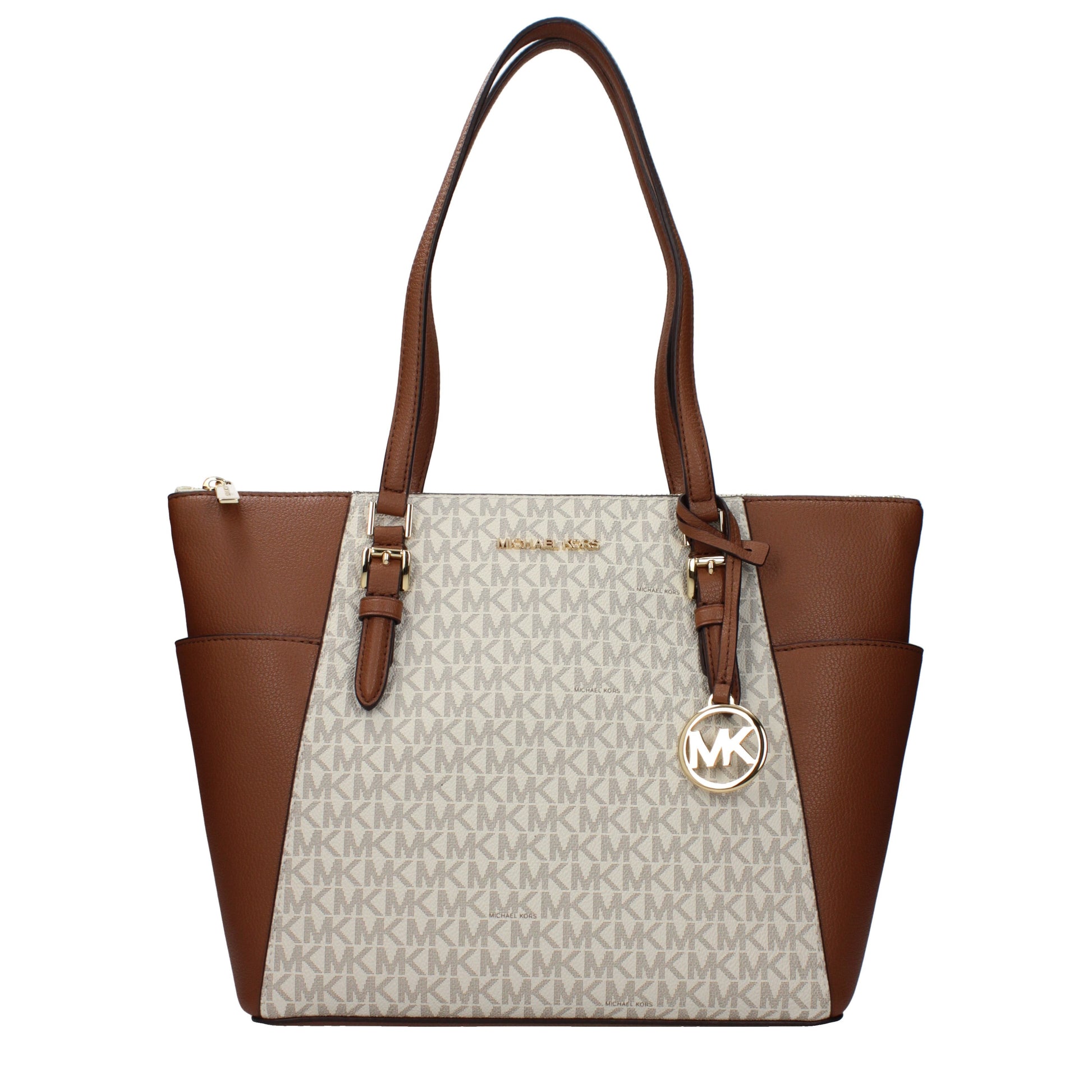 Michael Kors Shoulder Bags Women Leather Beige/Brown