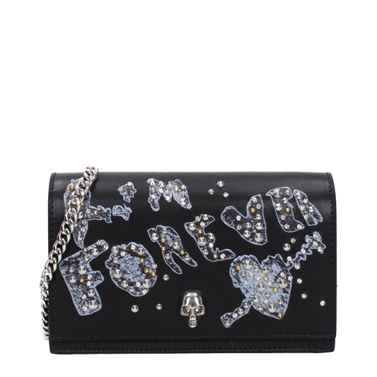 Alexander McQueen Clutches Women Leather Black