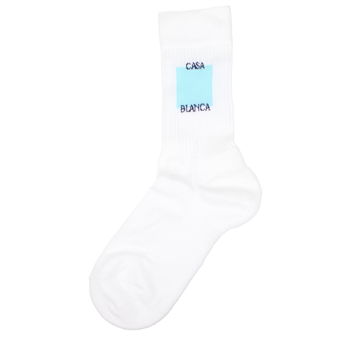 Casablanca Socks Women Cotton White/Turquoise