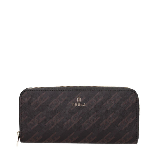 Furla Wallets Women Fabric  Brown/Coffee