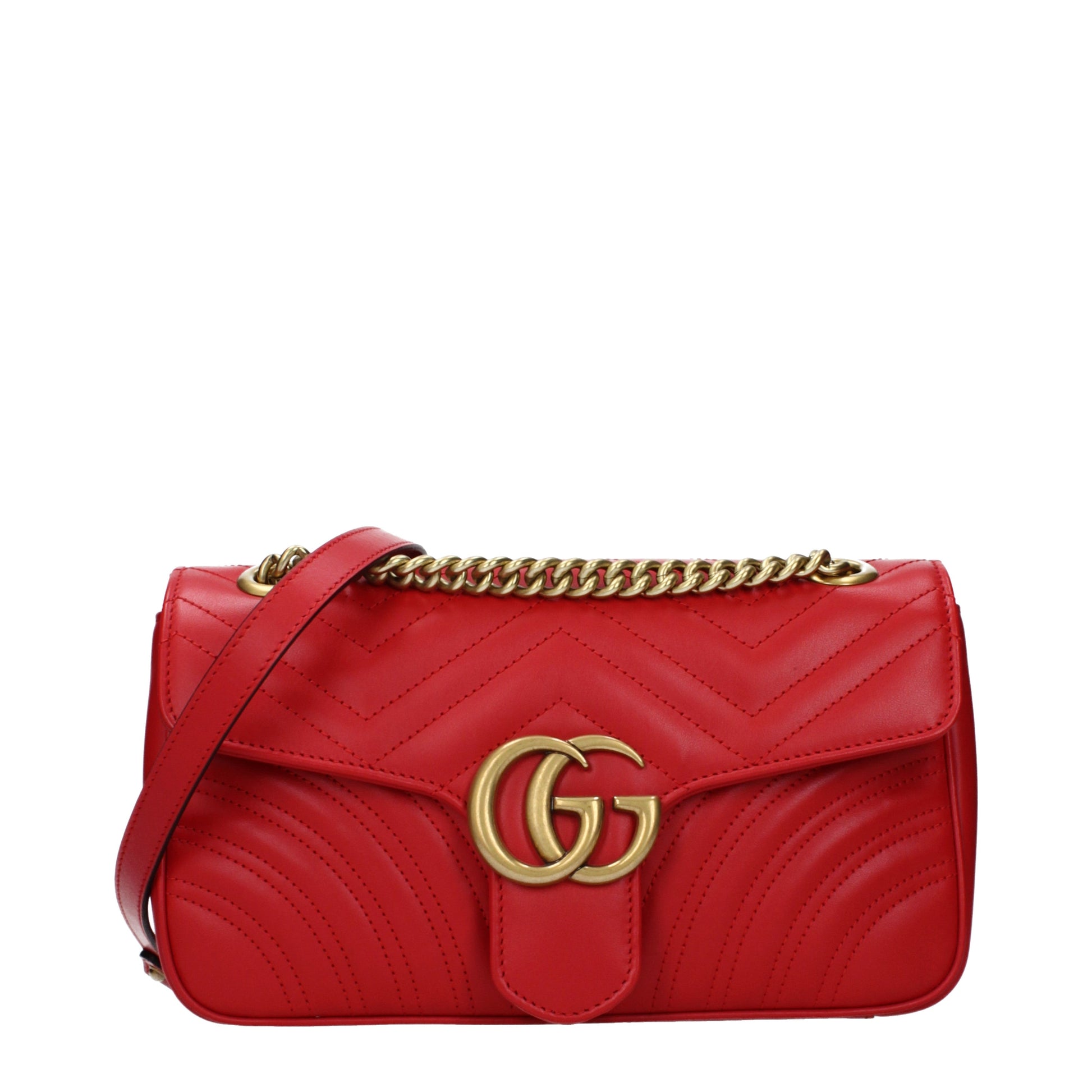 Gucci Crossbody Bags Women Leather Red