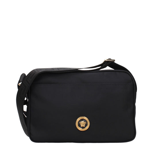 Versace Crossbody Bags Men Fabric  Black