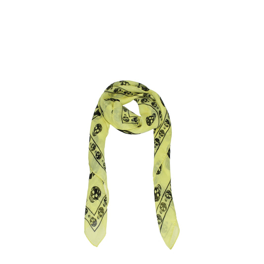 Alexander McQueen Foulards Men Silk Yellow