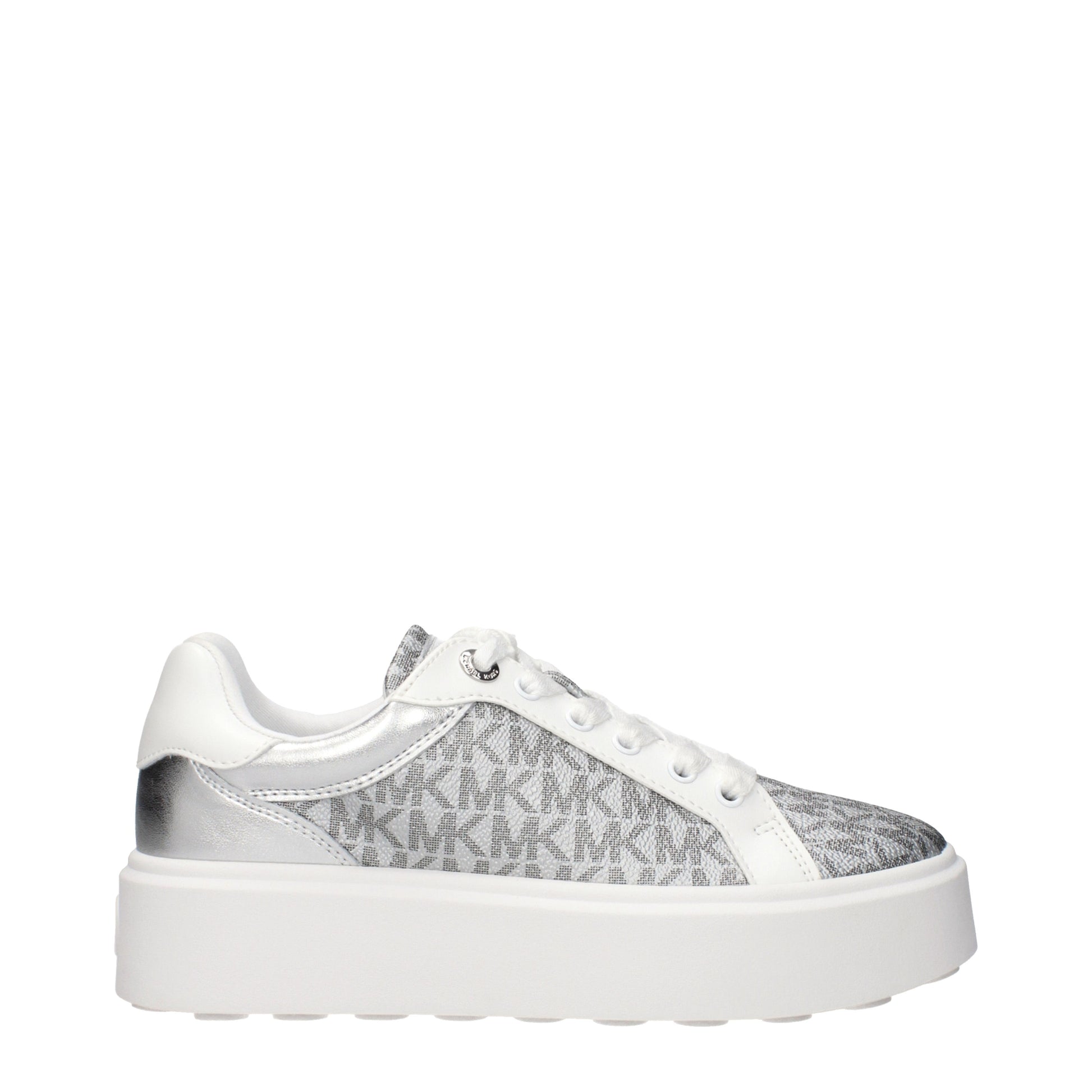 Michael Kors Sneakers Women Fabric  Silver