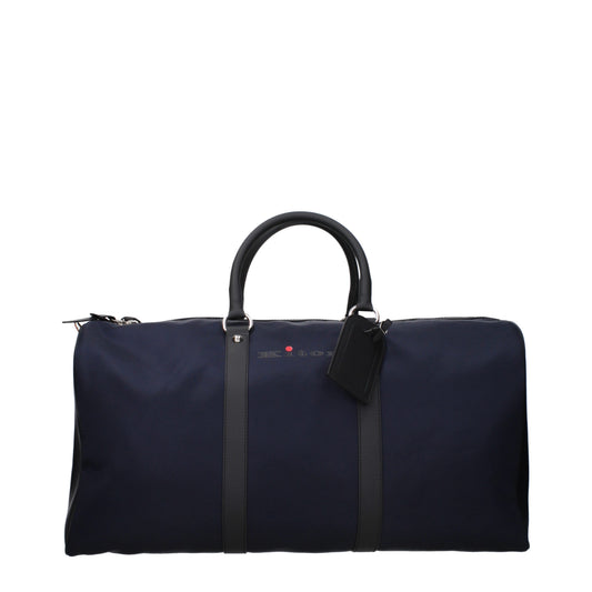 Kiton Travel Bags Men Nylon Blue/Black