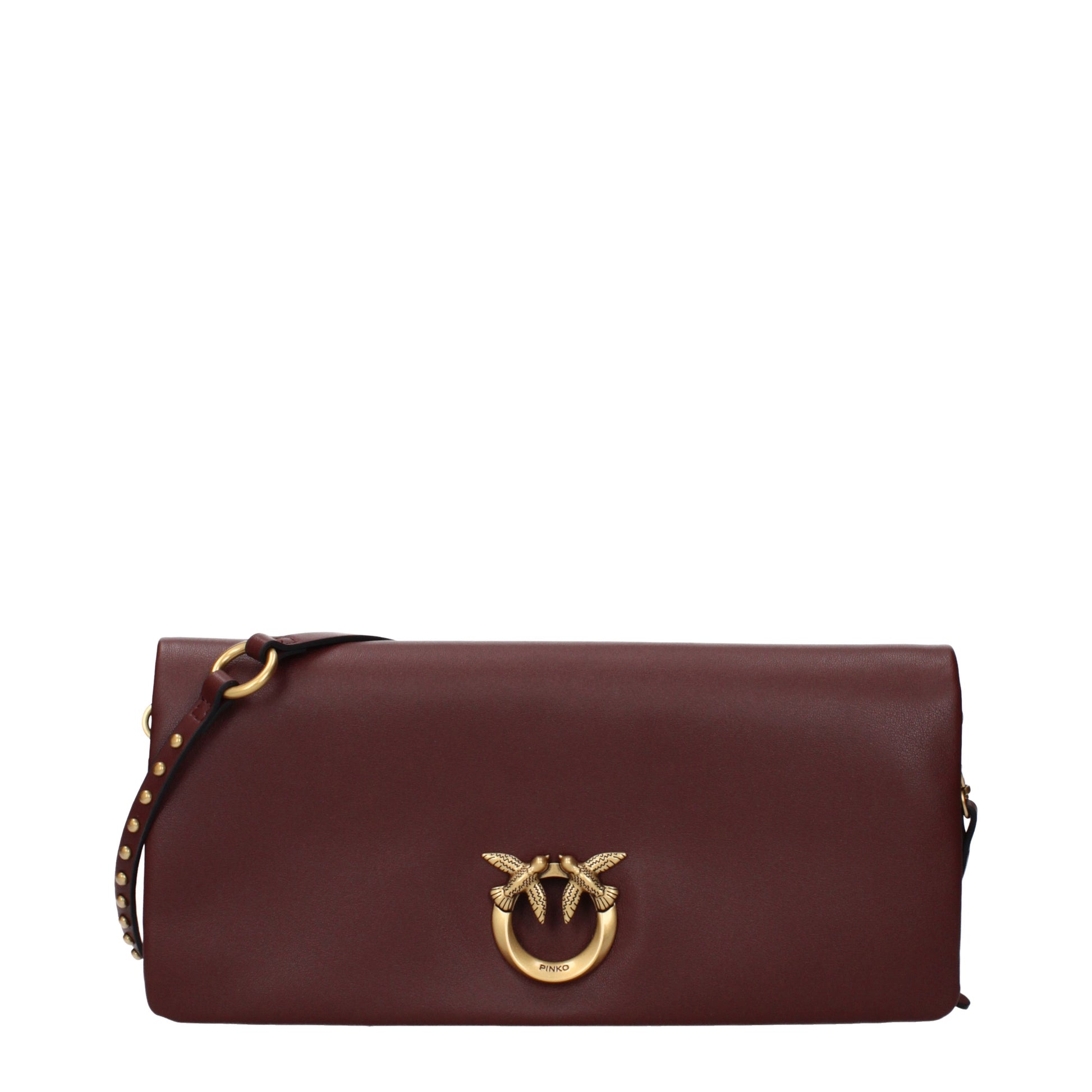 Pinko Clutches Women Leather Red/Burgundy