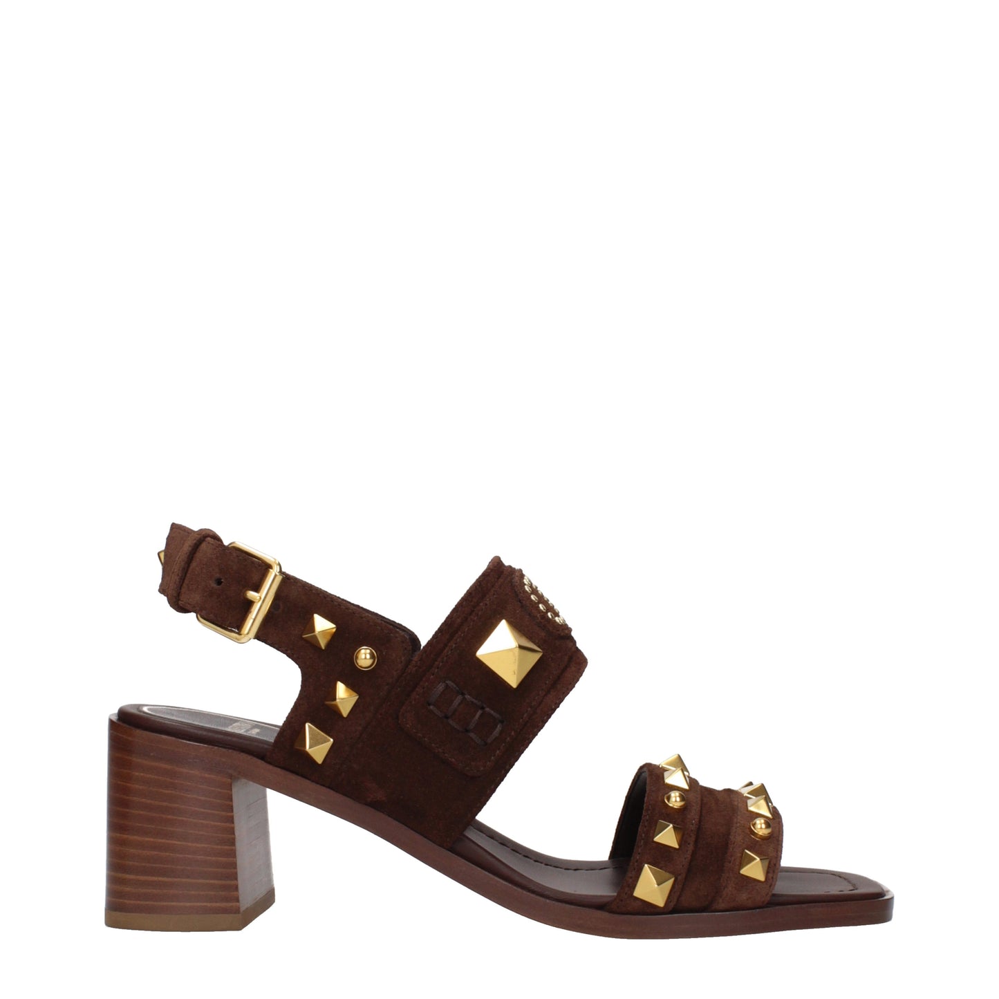 Valentino Garavani Sandals Women Suede Brown/Dark Chocolate