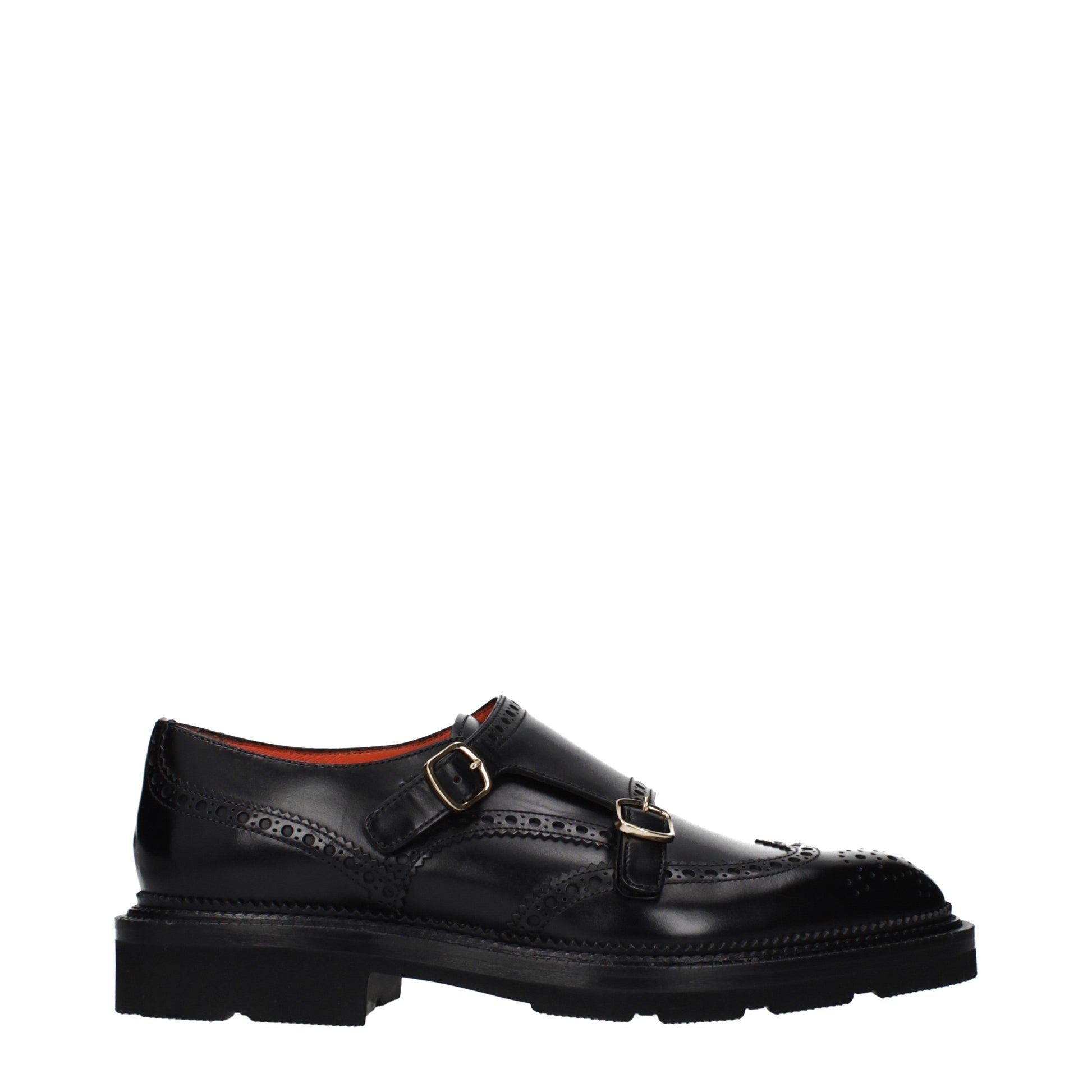 Santoni Lace up and Monkstrap Men Leather Black
